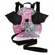 IGNPION Toddle Reins Backpack Child Kids Safety Walking Harness Strap Bag (Bat Pink)