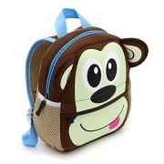 IGNPION Nursery Kids Backpacks Toddle Children School Bag Zoo Lunch Bag 3D Cute Animal Cartoon Preschool Rucksack (1-5 Years Old) (Monkey)