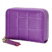 IGNPION Leather RFID Blocking Credit Card Wallet Holder Organiser Security Travel Pocket Purse Case for Women (Purple)