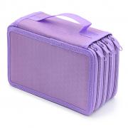 IGNPION 72 Inserting Portable Large Capacity Multi-layer Pencils Case Holder Pouch Bag Colouring Pencils Organiser for School Office Teenagers Girls(Purple) (Pencils NOT Included)