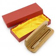 IGNPION Medium Nib Fountain Pen Natural Bamboo Writing Pen with Converter and Case, Gift Boxed (Bamboo)