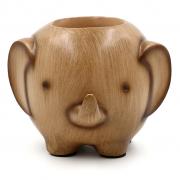 IGNPION Resin Carving Pencil Holder Organiser Pen Pot Container Cup Desk Tidy (Elephant Pen Holder)