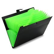 IGNPION Polyfile A4-Cartellina con chiusura a bottone, Busta Portadocumenti A4, Cartella Progetti (12 Tasche)