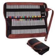 IGNPION 72 Set di Matite Pittura Matite Colorate con Astuccio Custodia Tela Matita Wrap per Disegno Artistico, Pitturaï¼ŒGiardino Segreto