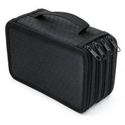 IGNPION 72 Buco Borsa Matita Astuccio Astuccio Scuola Titolare Matite Portapenne (NO Pencils Inclusi) (Nero)